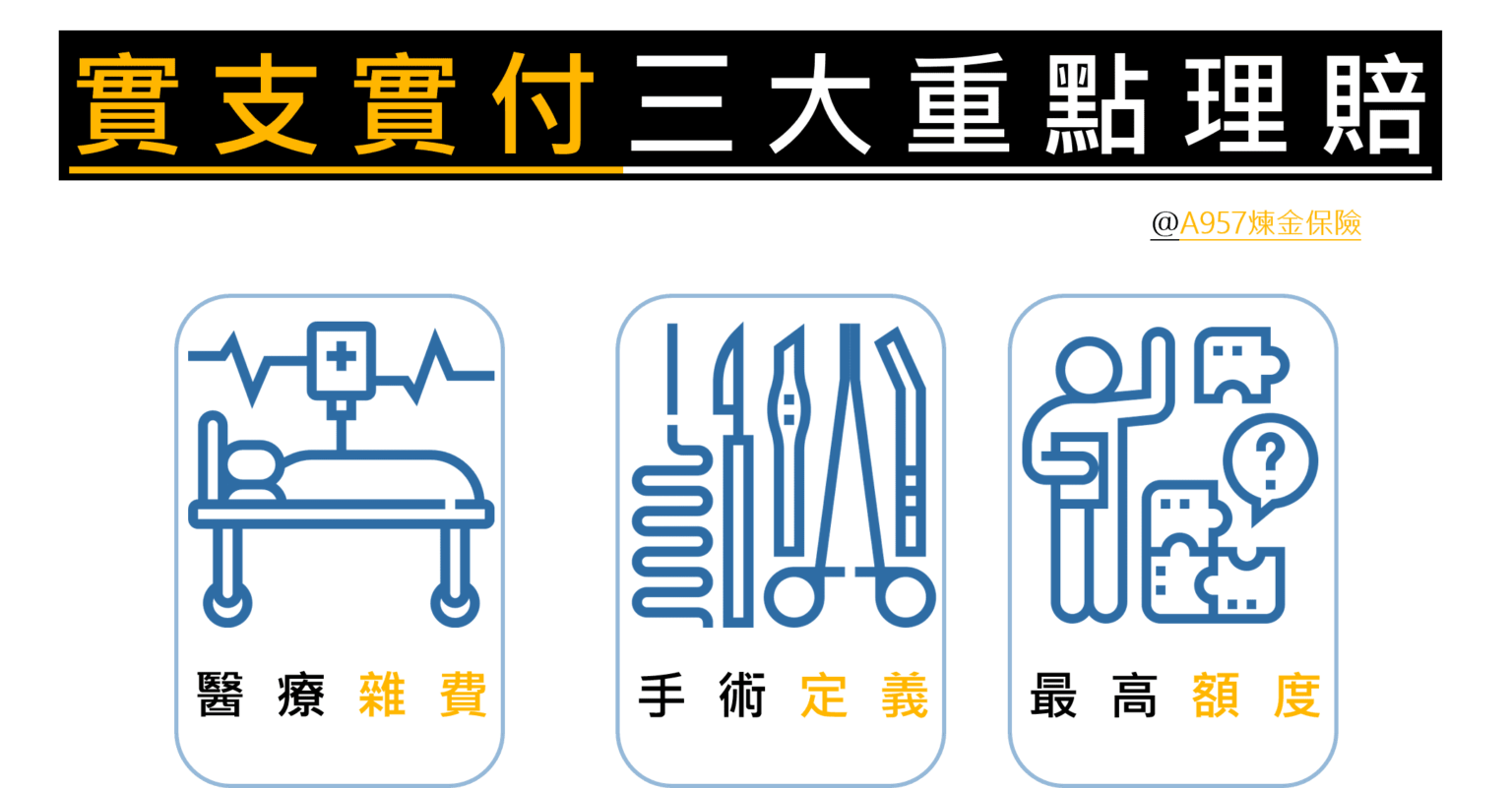 實支實付醫療險-重點理賠項目