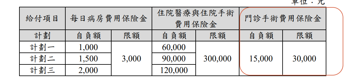 中壽自負額實支實付，超康泰B型 2