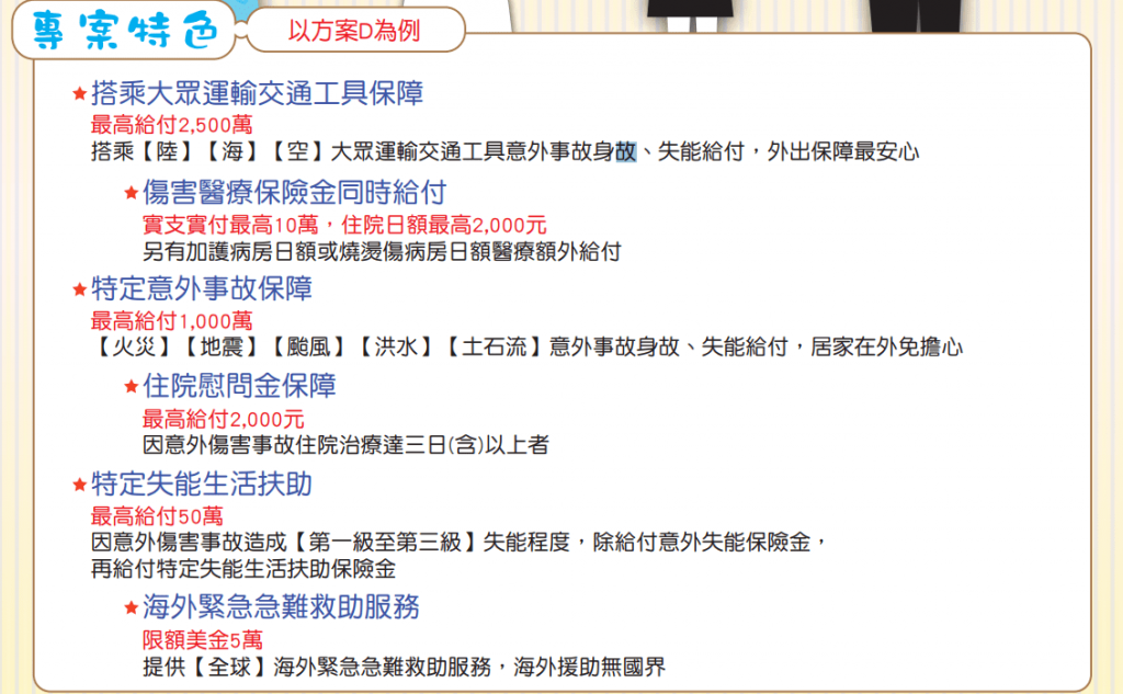 新光產物意外險平安加倍系列三介紹